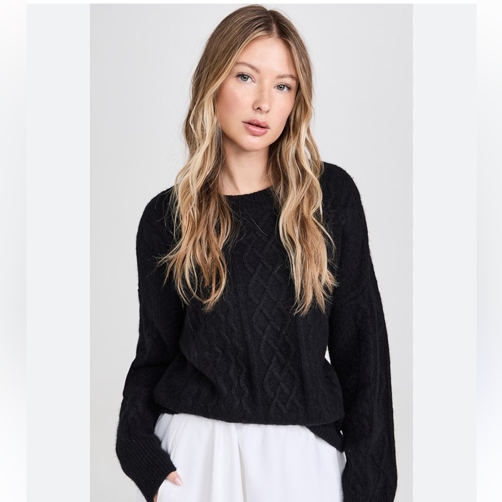 Favorite Daughter Oversized Cashmere Blend Cable knit Sweater